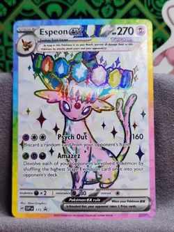 Pokemon TCG Espeon Ex 175 Full Art Prismatic Evolutions Black Star Promo NM - Image 1