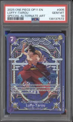 Luffy-Tarou 2025 One Piece OP11 SP ST18-005 Special Alternate Art PSA 10 - Image 1