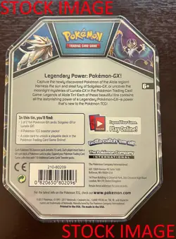 POKEMON 2017 Legends of Alola Lunala GX - Factory Sealed Collector Tin - Image 2