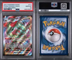 2021 Pokemon 111/203 SWSH FA/Rayquaza Vmax Evolving Skies PSA 10 - Image 3