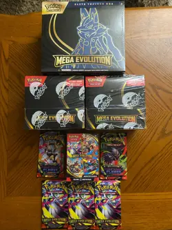 HUGE POKEMON SEALED LOT Mega Evolution Elite Trainer Box ETB Booster Bundle GIFT - Image 1