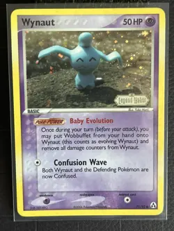 Wynaut 71/92 Legend Maker REVERSE HOLO Stamped Pokemon Card 2006 LP+ NM- - Image 1