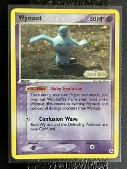 Wynaut 71/92 Legend Maker REVERSE HOLO Stamped Pokemon Card 2006 LP+ NM- - Image 4