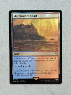 Stormcarved Coast #308 FOIL Rare Land MTG Doctor Who - NM - Image 1