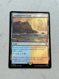 Stormcarved Coast #308 FOIL Rare Land MTG Doctor Who - NM - Image 3