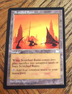 Scorched Ruins - Weatherlight - Magic The Gathering - MTG - Land - Image 1