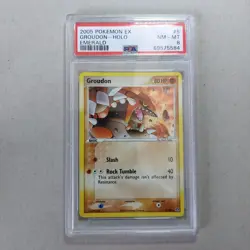 Groudon Holo 5/106 Ex Emerald PSA 8 Collectible Graded Pokemon Card 2005 TCG - Image 1