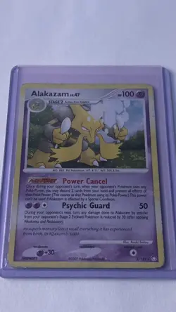 Pokemon TCG Alakazam 2/123 Mysterious Treasures Holo Rare Heavily Played-Damaged - Image 1