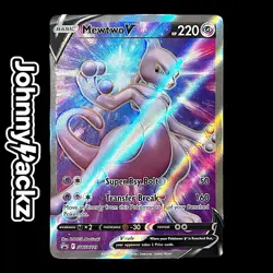 Pokemon TCG - Mewtwo V SWSH229 - Black Star Promo Full Art Holo Card (NM) - Image 1