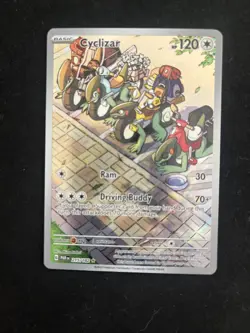 Pokemon TCG Cyclizar 215/182 SV04 Paradox Rift Holo Illustration Rare Card - Image 1