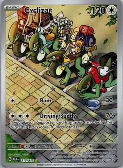 Cyclizar 215/182 Illustration Rare Paradox Rift Pokemon TCG & Bonus Card - Image 1