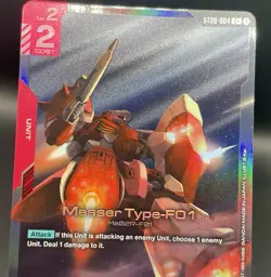Messer Type-F01 ST08-004 C+ Flash of Radiance Textured Foil Gundam Card Game NM - Image 3