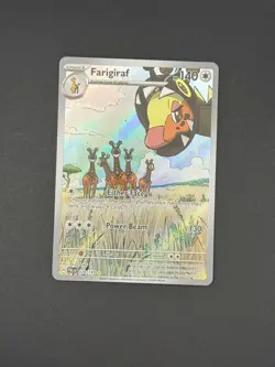 Reverse Holofoil Farigiraf 155/193 Pokemon Uncommon SV02: Paldea Evolved Card NM - Image 1