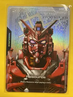Gundam TCG Card Game Dual Impact Foil Resource GD02 C+ R-013 Red Gundam - Image 1