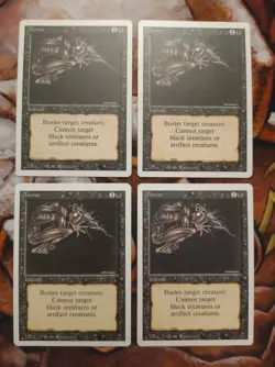 Terror Revised Edition 3ED X4 (Playset) MTG Magic the Gathering - Image 1