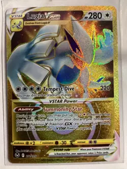 Pokemon TCG Lugia Vstar 211/195 Silver Tempest Secret Rare Gold NmMt !!! - Image 1