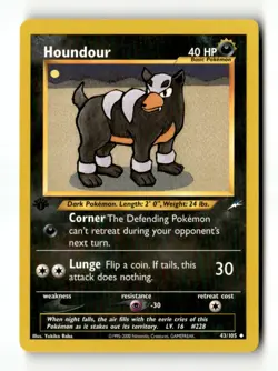 Houndour Uncommon 1st Edition Neo Destiny 043/105 NM Pokemon TCG - Image 1