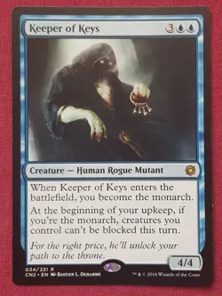 Magic The Gathering CONSPIRACY TAKE THE CROWN KEEPER OF KEYS blue card MTG - Image 1