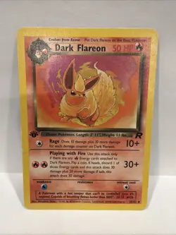 Pokemon TCG Dark Flareon 1st Edition Uncommon Card 35/82 - Image 1