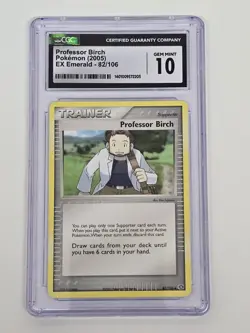 2005 Pokemon EX Emerald Professor Birch #82/106 CGC 10 - Image 1