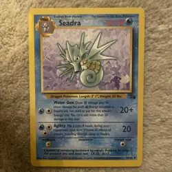 Pokemon TCG Seadra Fossil 42/62 Regular Unlimited Uncommon NM - Image 1
