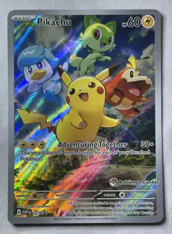Pikachu #27 Pokemon Center Exclusive Paldea Evolved Stamped Black Star Promo 27 - Image 1
