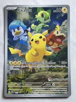 Pikachu #27 Pokemon Center Exclusive Paldea Evolved Stamped Black Star Promo 27 - Image 2