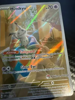 Pokemon TCG Mimikyu Scarlet & Violet Promo Pokemon Center LP - Image 1