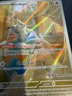 Pokemon TCG Mimikyu Scarlet & Violet Promo Pokemon Center LP - Image 5