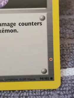 MISPRINT ERROR orange circle - 1999 Pokemon TCG Potion Base Set 94/102 Unlimited - Image 3