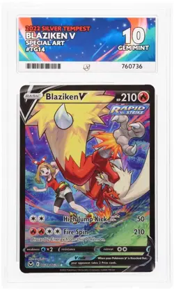 Blaziken V Tg14/Tg30 Silver Tempest Special Art - Ace 10 Gem Mint - Pokemon Tcg - Image 1