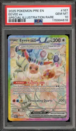 Pokemon Eevee ex Prismatic Evolutions Special Illustration Rare #167 PSA 10 - Image 1