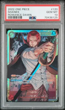 PSA 10 2022 One Piece Shanks OP01-120 SEC Romance Dawn English - Image 1