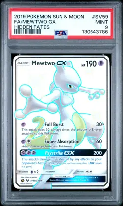 Mewtwo GX SV59/SV94 - Hidden Fates - Pokemon Card - PSA 9 - Image 1
