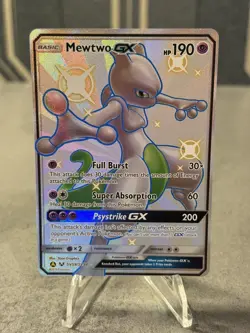 Mewtwo GX SV59/SV94 Pokemon Hidden Fates Holo Full Art Card - Image 1