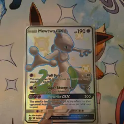 Mewtwo GX SV59/SV94 Pokemon Hidden Fates Holo Full Art Card pokemon tcg - Image 2