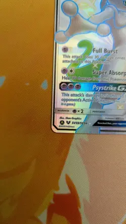 Mewtwo GX SV59/SV94 Pokemon Hidden Fates Holo Full Art Card - Image 4