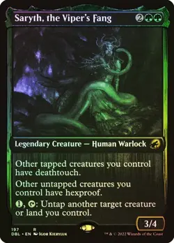 1 x SILVERSCREEN FOIL Saryth, The Viper's Fang Innistrad: Double Feature 197 NM - Image 1