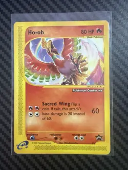 Ho-Oh #52 WOTC Black Star Promo “Pokemon Center NY” Stamped Card Rare!! - Image 2