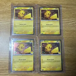 4 X-Pikachu 051 /162 Stamped 2026 Pokemon Day 30 Promo NEAR MINT CONDITIONS - Image 1
