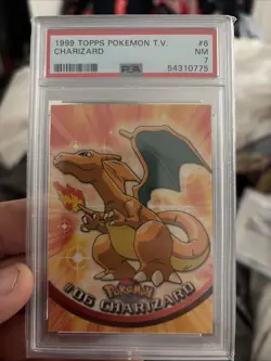 PSA 8 1999 Topps Pokemon TV 6 Charizard - Image 1