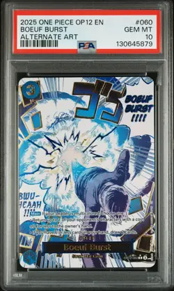 2025 One Piece OP12-060 Boeuf Burst Art Alternate English PSA 10 - Image 1