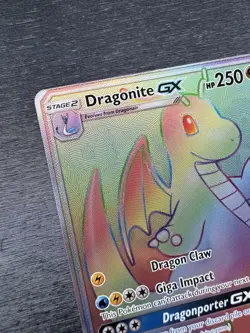 Pokemon TCG Dragonite GX SM156 Rainbow Rare Full Art Promo Near Mint - Image 3