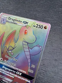 Pokemon TCG Dragonite GX SM156 Rainbow Rare Full Art Promo Near Mint - Image 4