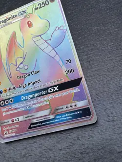 Pokemon TCG Dragonite GX SM156 Rainbow Rare Full Art Promo Near Mint - Image 5