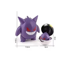 Pokemon Pokeball Action Figure Mewtwo Gengar Pikachu Mobile Model Toy Gift - Image 5