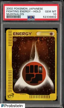 2002 Pokemon Japanese McDonald's Fighting Energy Holo PSA 10 GEM MINT TCG - Image 1