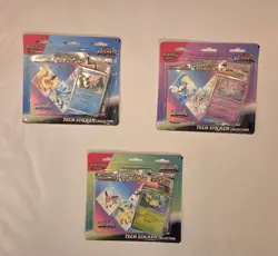 3 x Pokemon TCG Prismatic Tech Sticker Collection Glaceon-Lefeon-Sylveon - Image 1