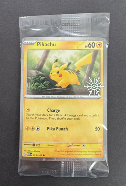 Pokemon Pikachu (Holiday Calendar Stamp) 025/165 Holo Factory Sealed - Image 1