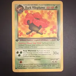 Dark Vileplume 30/82 Rare - Team Rocket - 1st Edition - Pokemon WOTC - Image 1